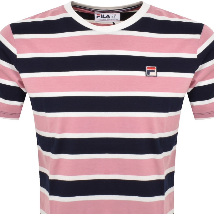 Fila Vintage Yarn Dye Stripe T Shirt Navy